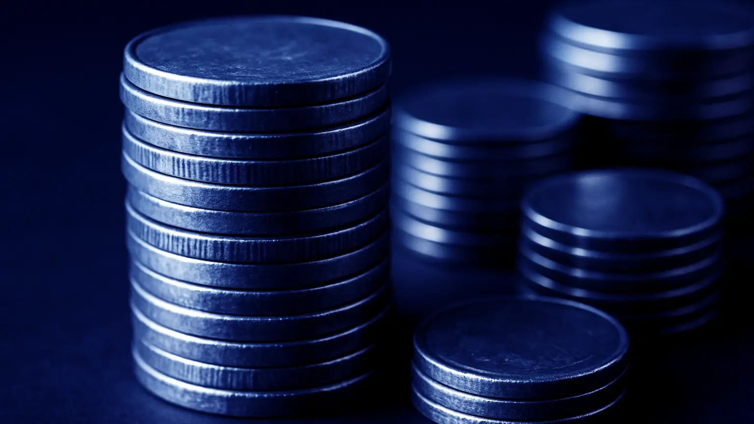 Stack of silver coins