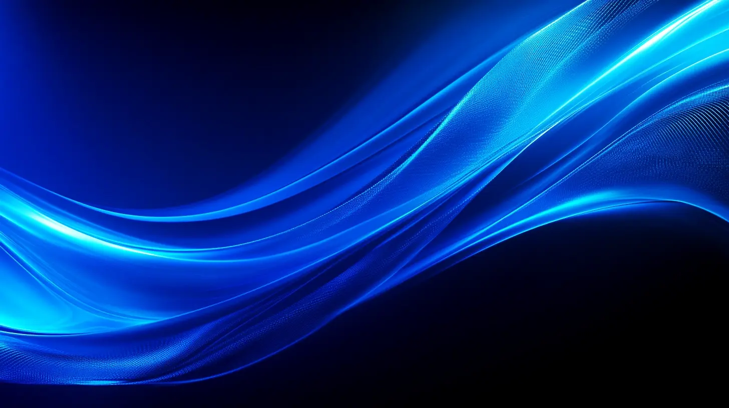 Digital data wave in blue light