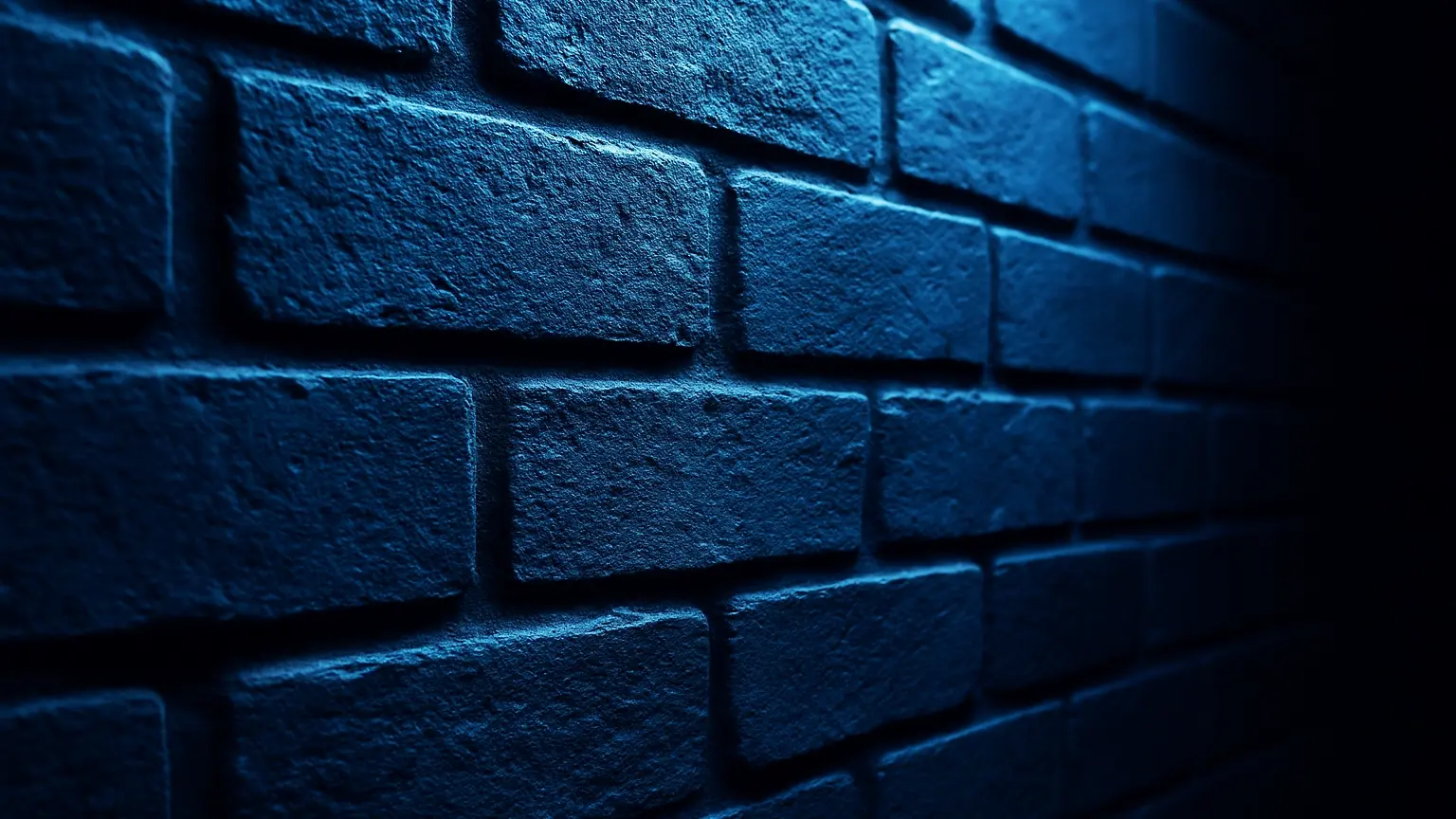 Blue brick wall