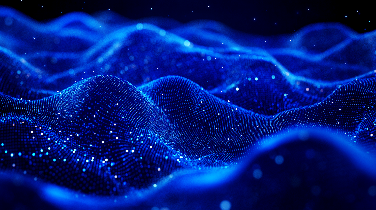 Glowing Blue Tech Ocean